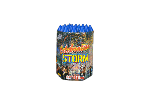 BATERIA - CON PICOS DE 19 TIROS - 1.2"CELEBRATION STORM